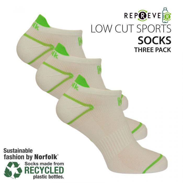 Women's 3 Pack Norfolk Eco-friendly Sustainable Low Cut Running Socks